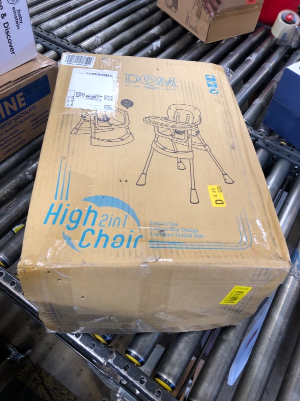 Photo 1 of Dream On Me Portable 2-in-1 Tabletalk High Chair, Convertible Compact High Chair, Light Weight Portable Highchair, Grey