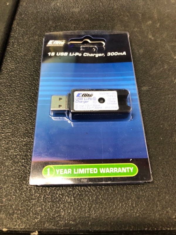 Photo 1 of E-flite 1S USB Li-Po Charger 300mA EFLC1008 Replacement Helicopter Parts