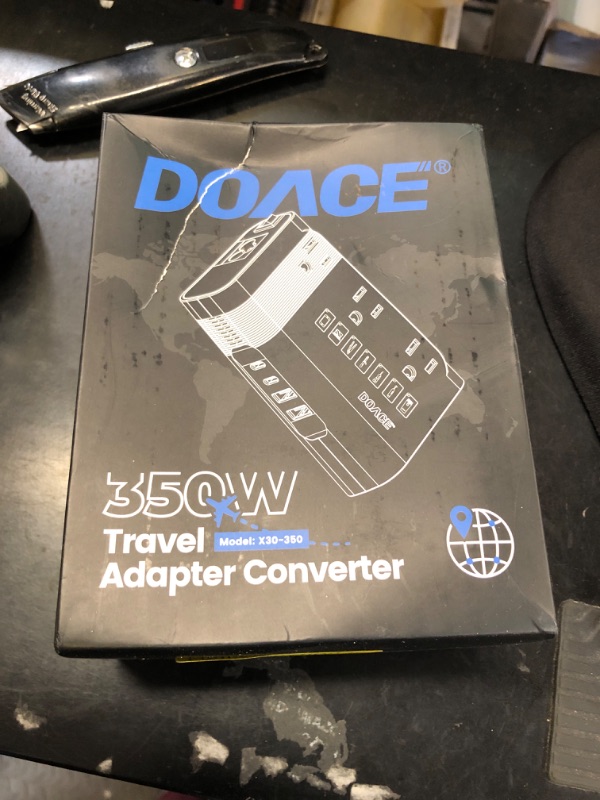 Photo 1 of DOACE 350W Voltage Converter US to Europe - 220V to 110V Converter for European Travel with 4 QC+PD Chargers for Using U.S. Devices Abroad - Hair Straightener Shaver Toothbrush Laptop Camera Phone