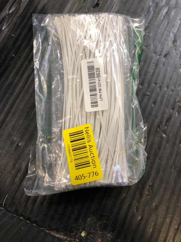 Photo 1 of AMERRY 300 Pcs Plastic Twist Ties, Garden Plant Twist Tie Cable Tie, Plastic Cable Ties for Bread Candy Bags, Gift Bags (White,8 inches)