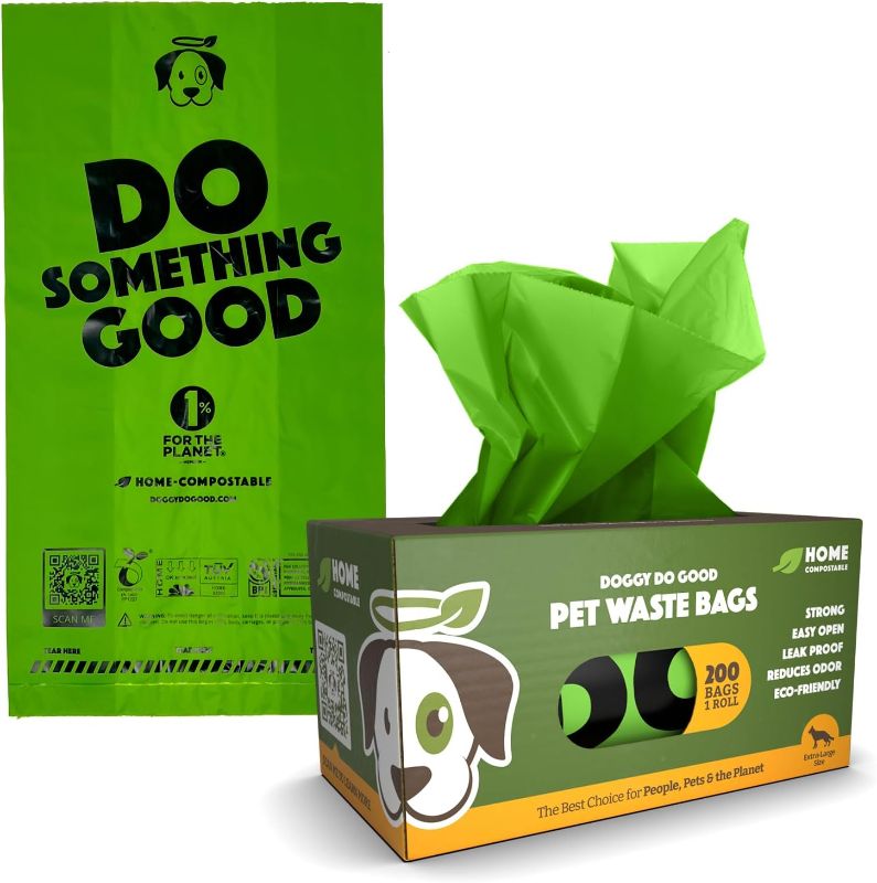 Photo 1 of Doggy Do Good Poop Bags for Dogs (200 Ct), Easy Open Dog Poop Bags Rolls, Certified Home Compostable
