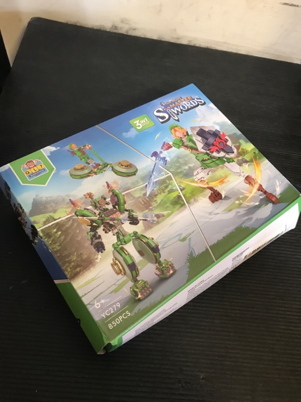 Photo 1 of 3 in 1 BOTW Building Set, Transforms to 3 Different Zelda Figures- from Link Holding Master Sword, to Battle Robot, to Glider Bike, Compatible with Lego Zelda (850PCS)