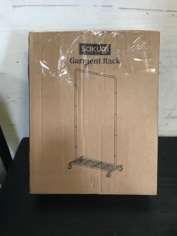 Photo 1 of Laiensia Double Rods Garment Rack with Wheels, Clothing Rack for Hanging Clothes,4 Hooks, Multi-Functional Bedroom Clothes Rack, Gold