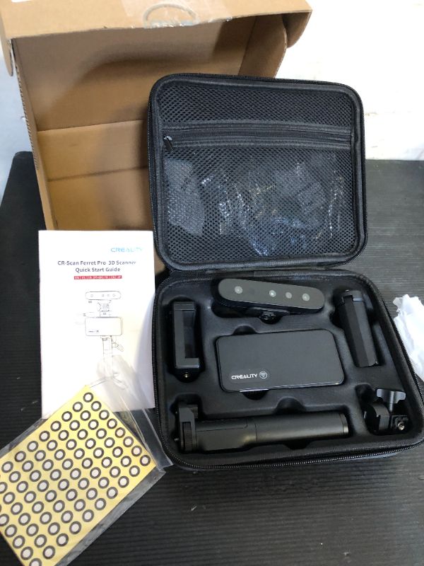 Photo 1 of CREALITY CR Scan Ferret-Pro 3D Scanner, 0.1mm Accuracy, Handheld Wireless Scanning Anti-Shake Tracking, Equipped with Wifi6 Wireless Bridge, Power Bank, Support Windows, Mac, Android, iOS