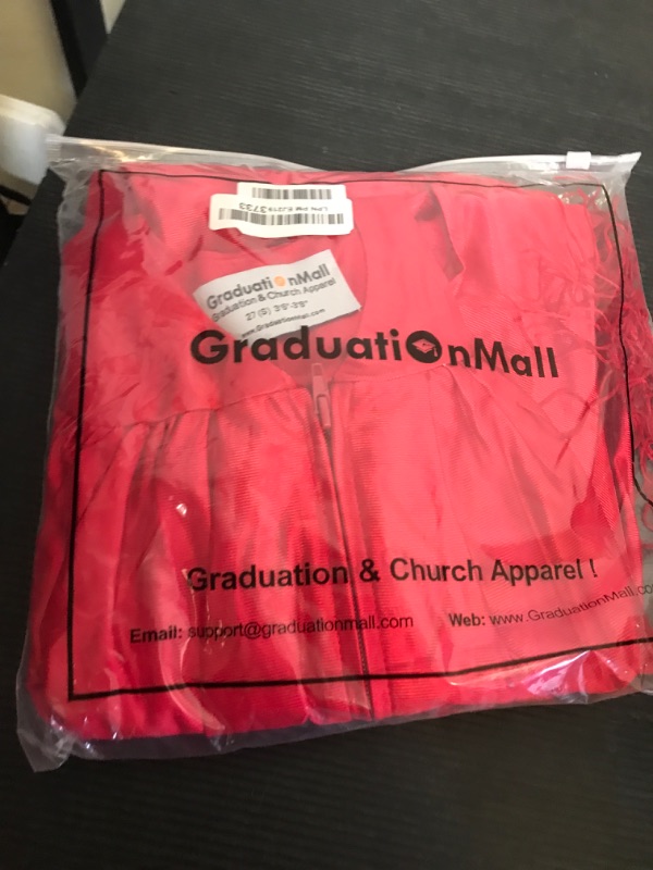 Photo 1 of GraduationMall Preschool Graduation Cap Gown Stole Package with 2025 Tassel, Certificate Red Small 27(3'6"-3'9")