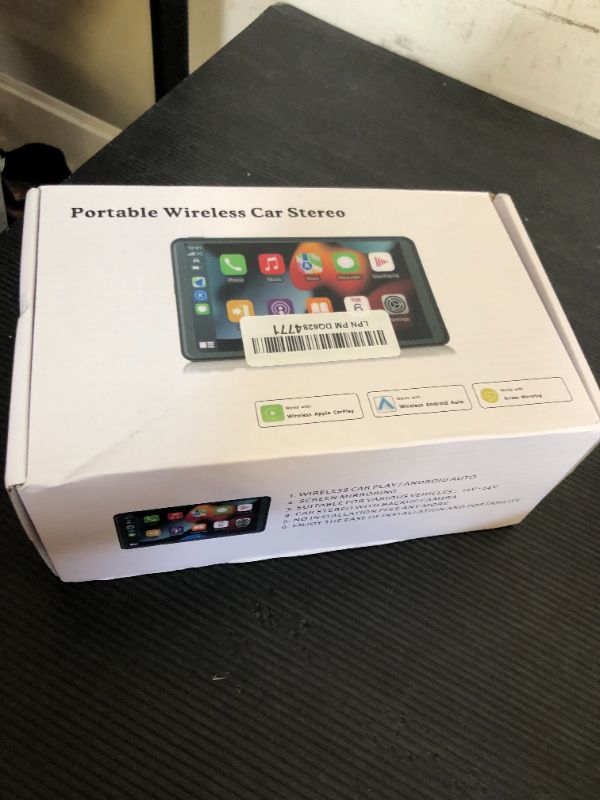 Photo 1 of Portable Wireless with Apple CarPlay and Android Auto Screen for Car, 7" HD Touch Screen Car Stereo with Mirror Link, Bluetooth 5.2, Backup Camera, AUX,FM Transmitter for All Vehicle