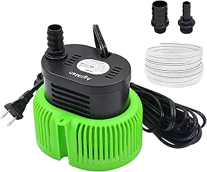 Photo 1 of Pool Cover Pump above Ground - Submersible Water Sump Pump Swimming Water Removal Pumps, with Drainage Hose & 25 Feet Extra Long Power Cord, 850 GPH inGround, 3 Adapters