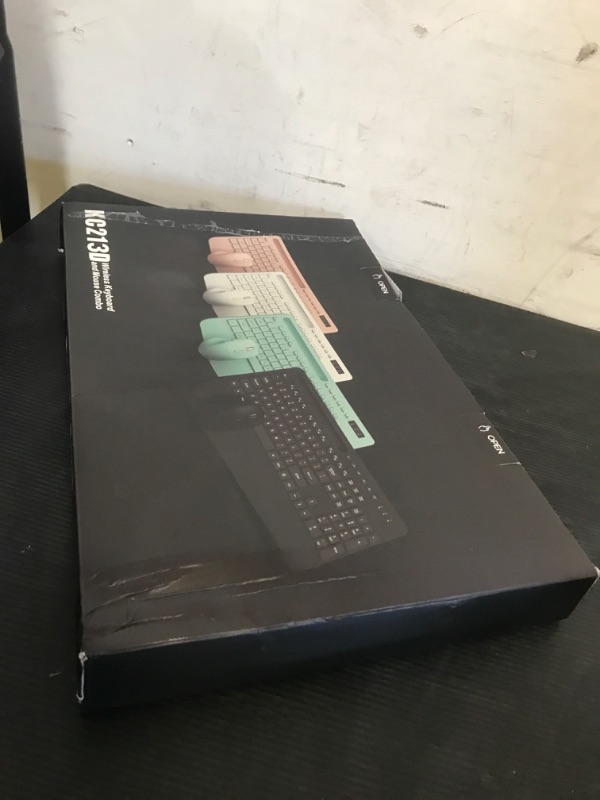 Photo 1 of Wireless Keyboard and Mouse Combo, 2.4G Lag-Free Keyboard Set with Ergonomic Wrist Rest, Phone Holder, Silent Keyboard Cordless Set for Computer, Batteries Included, Laptop, PC, Mac, Windows -SABLUTE
