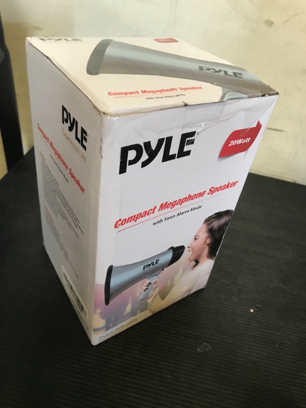 Photo 1 of Pyle Portable Megaphone Speaker Siren Bullhorn - Compact and Battery Operated with 20 Watt Power, Microphone, 2 Modes, PA Sound and Foldable Handle for Cheerleading and Police Use - Pyle PMP22GR,Green