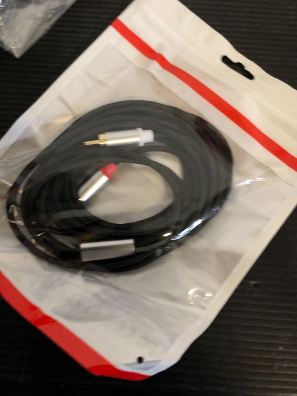 Photo 1 of 10FT 3.5mm to RCA Cable - Nylon Braided Aux Audio Adapter Compatible with iPhone, Smartphones, Tablets & Speakers