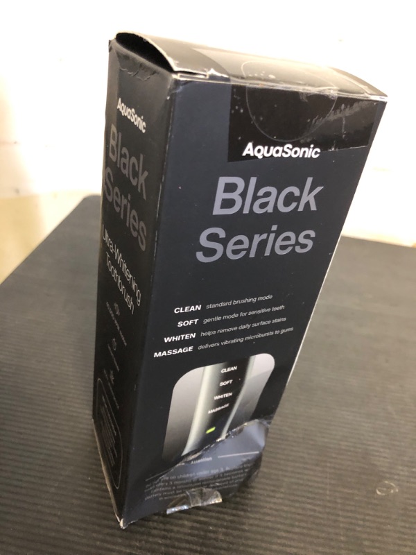 Photo 1 of Aquasonic Black Series Ultra Whitening Toothbrush – ADA Accepted Electric Toothbrush- 8 Brush Heads & Travel Case – 40,000 VPM Electric Motor & Wireless Charging - 4 Modes w Smart Timer