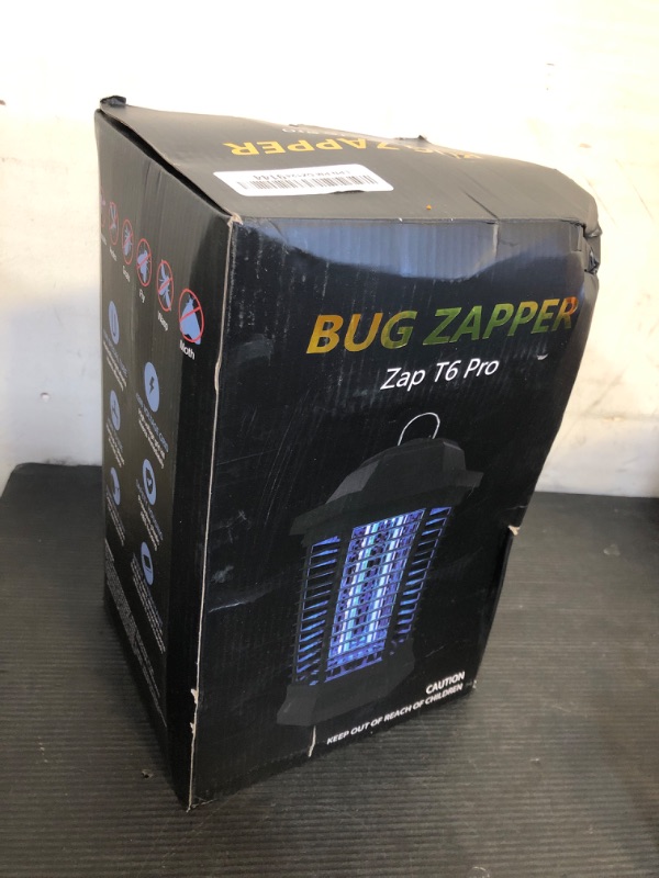 Photo 1 of GOOTOP Bug Zapper Outdoor, Mosquito Zapper, Electric Fly Zapper, Mosquito Killer, Fly Traps, 3 Prong Plug, Flying Insects Zapper Indoor Outdoor 90-130V, 4200V, ABS Plastic Outer (Black)