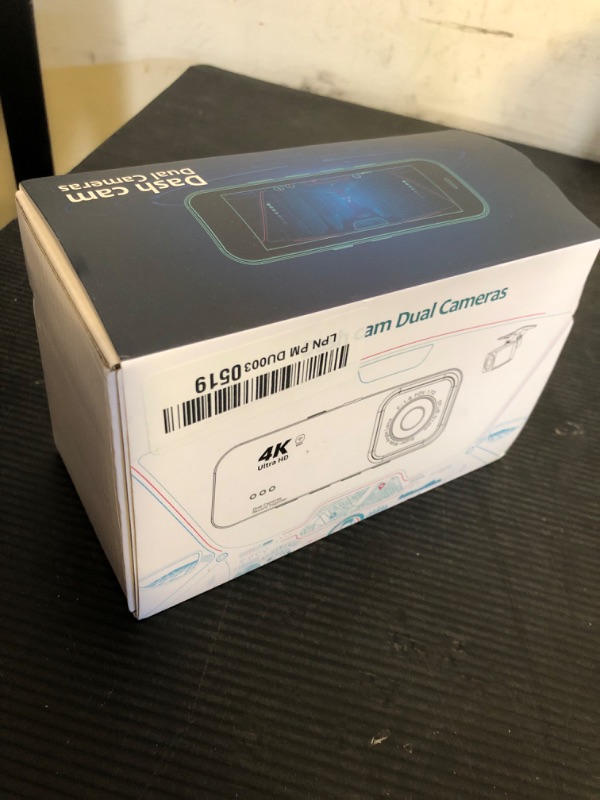 Photo 1 of Dash Cam Front and Rear, 4K+1080P Dual Dash Camera for Cars with 5G WiFi, Built-in 32GB Card, Night Vision, G-Sensor, 24H Parking Mode