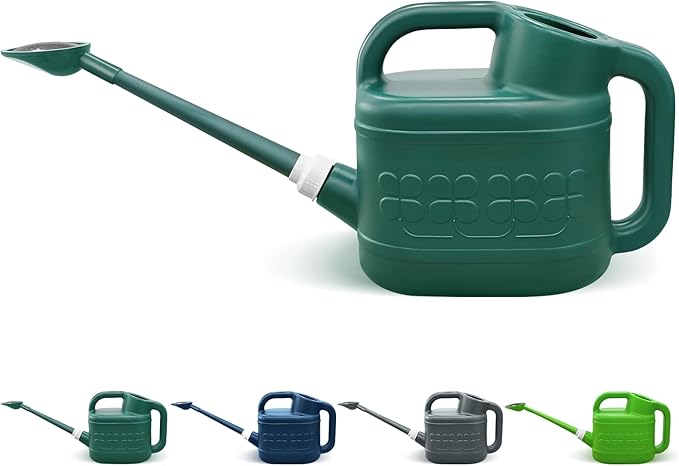 Photo 1 of 2 Gallon Watering Can for Outdoor Plants with Removable Long Spout and Stainless Steel Sprinkler Head, Large Plastic Watering Can for Garden Flowers Plants