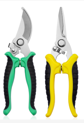 Photo 1 of Garden Pruning Shears 2 Pack Gardening Shears Garden Scissors Stainless Steel Plant Flower Scissors Clippers Pruning Shears tijeras de jardinería