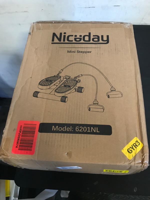 Photo 1 of Niceday Steppers for Exercise, Mini Stair Stepper with Resistance Bands at Home Workout Equipment with 300LBS Loading Capacity, Hydraulic Fitness Stepper with LCD Monitor