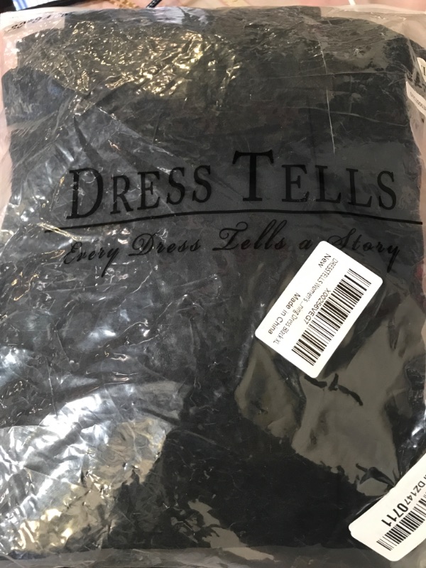 Photo 1 of DRESSTELLS Women's Cocktail Dress 2025, Black Tie Formal Spring Wedding Guest Vintage Tea Party Modest Funeral Aline Fit Flare Prom Dresses Black XL