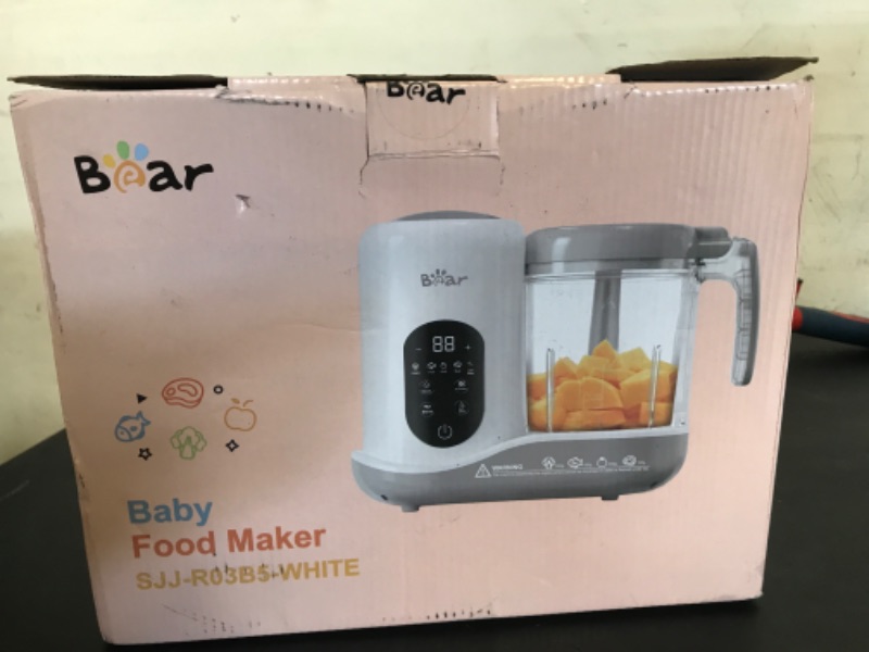 Photo 1 of BEAR 2024 Baby Food Maker | One Step Baby Food Processor Steamer Puree Blender | Auto Cooking & Grinding | Baby Food Puree Maker with Self Cleans | Touch Screen Control, White