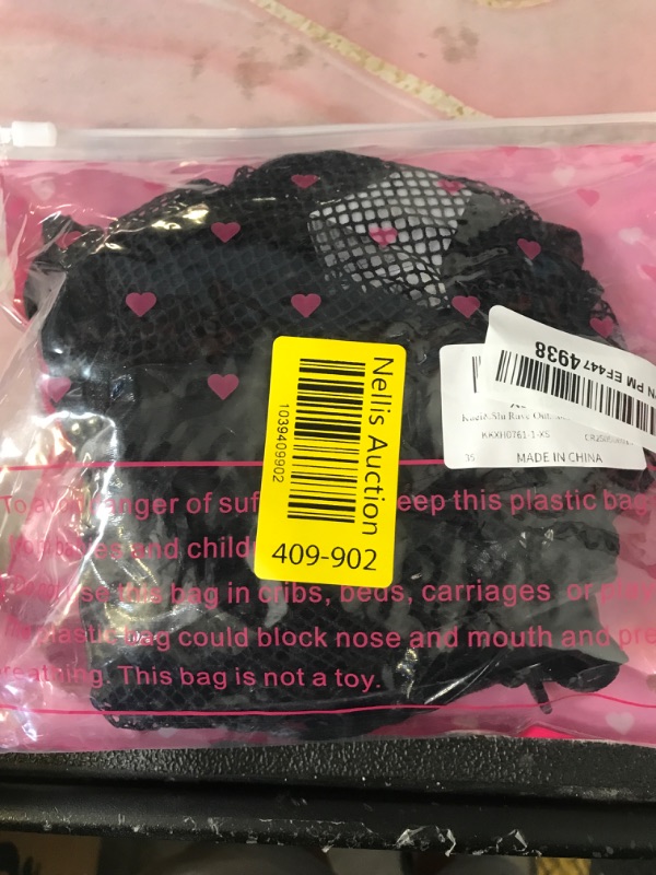 Photo 1 of Kaei&Shi Rave Outfits Bodysuit Tops, Fishnet Corset Body Suit, Sexy Lingerie For Women, Faux Leather Festival Goth,Black,X-Small