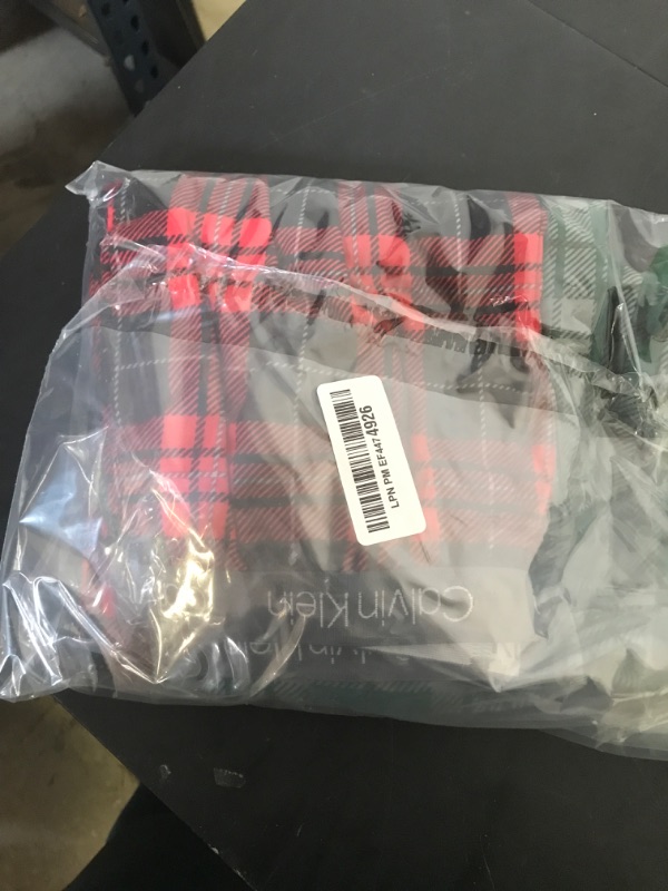 Photo 1 of Calvin Klein Boys' Super Soft Pajama Pants, 2-Pack, Cozy Sleepwear for Kids, Green Plaid/Red and Black Plaid, Large