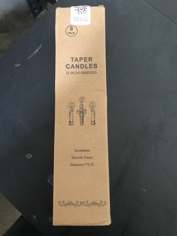 Photo 1 of 12 Inch Long Taper Candles for Home Decoration, 8 Pack Color-Gradient Candlesticks for Dinner Party Holiday Fall Halloween and Harvest - Orange Series