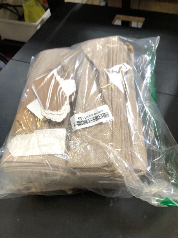 Photo 1 of Tapleap Burlap Bags in Bulk with Drawstring, 10x14 inches Burlap Favor Sacks (Lot of 20) for Wrapping July Fourth Gifts, Birthday, Wedding, Party or Household Use Like Gardening