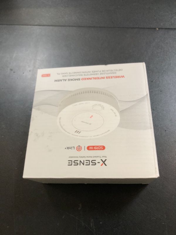 Photo 1 of X-Sense Wireless Interconnected Smoke Detector Fire Alarm with Over 820 ft Transmission Range, SD19-W, 1-Pack