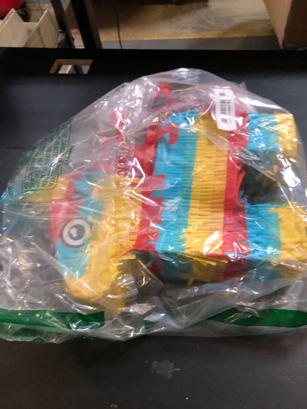 Photo 1 of Lenwen Donkey Piñata 16 x 10 x 3 Inch Fiesta Donkey Piñata Bundle with Stick Blindfold and Confetti Mexican Piñata Rainbow Donkey Piñata for Kids Birthday, Cinco De Mayo Fiestas Party Favors Decor