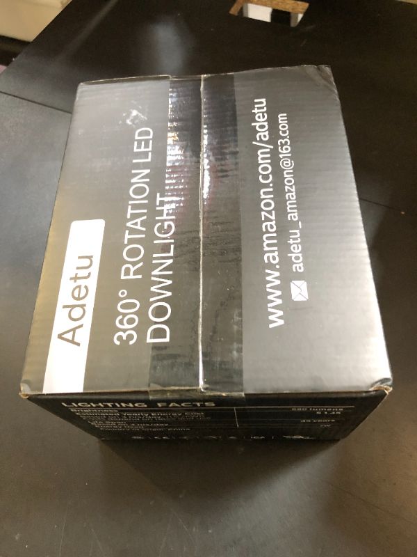Photo 1 of Adetu 3 Inch 5CCT Gimbal Led Recessed Lighting with Junction Box, 2700K/3000K/3500K/4000K/5000K Selectable, 7W Eqv 80W, 360°+90° Adjustable Recessed Lights, 800LM Brightness - ETL (White, 6 Pack)