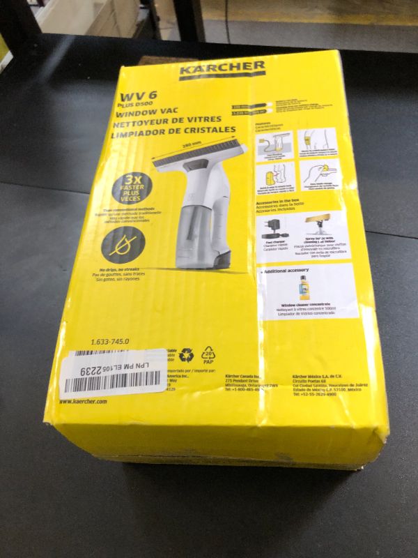 Photo 1 of Kärcher WV 6 Electric Window Vacuum Squeegee 11" - Cleans Showers, Mirrors, Glass, and Countertops - Electric Squeegee