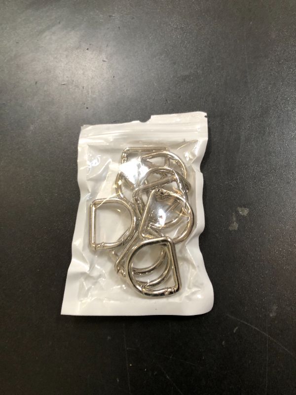 Photo 1 of 10Pcs 3/4" Small D Ring Carabiner Clips, Metal Tiny Keychain Spring D Rings Hook for Car Keyring, Backpack Strap, Paracord Keyrings, Dog Tag Clip, Purse Chain Hardware (Silver)