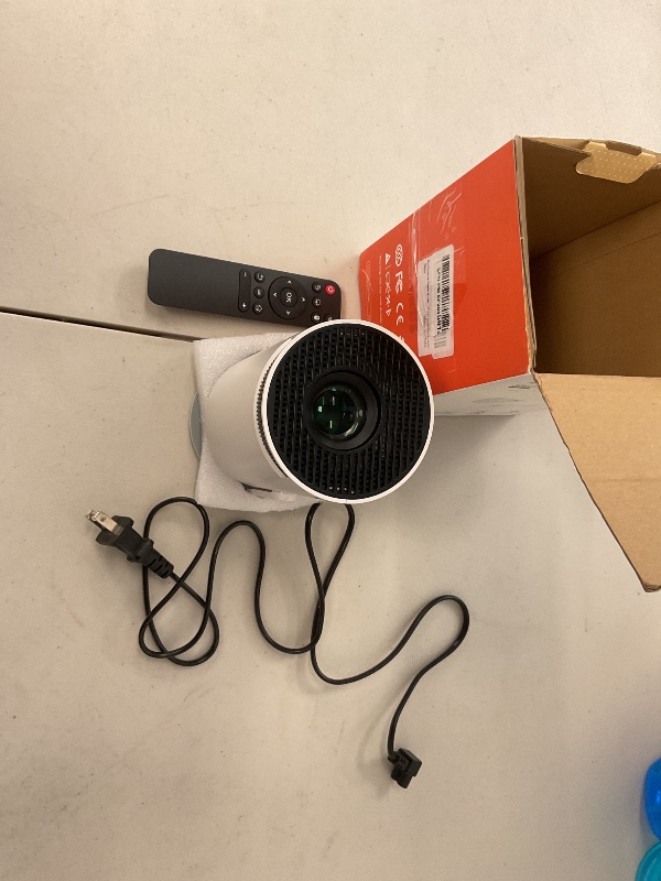 Photo 2 of Mini Projector, Support 4K 1080P Portable Projector with Dual Band WIFI6 5G Wireless 5.2 Bluetooth Android 11, 200 ANSI Lumens, 180° Rotatable, Auto Keystone Correction,35"-130" Screen Video Projector