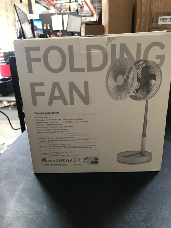 Photo 1 of LIPETY Portable Foldable Rechargeable Oscillating Fan - 9" 7200mah Battery Operated USB C Small Fan Remote, Quiet Table Desk Fan Folding Standing Pedestal Fans for Bedroom Rome Office Camping Travel