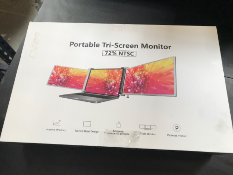 Photo 1 of VILVA 15.6" Triple Portable Monitor for Laptop?FHD 1080P IPS Triple Laptop Screen Extender?Foldable Dual Monitor for 15.6"-17.3" Laptop with Windows/Mac, USB-C & HDMI Plug, Xbox/Switch…