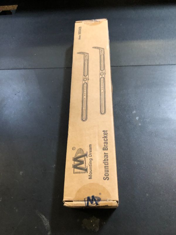 Photo 1 of Mounting Dream Soundbar Mount Bracket for Mounting Above or Under TV Fits Most of Sound Bars Up to 15 Lbs, with Detachable Long Extension Plates MD5420
