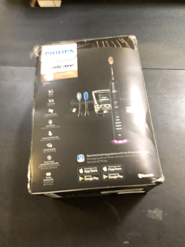 Photo 1 of Philips Sonicare DiamondClean Smart 9500 Electric Toothbrush, Sonic Toothbrush with App, Pressure Sensor, Brush Head Detection, 5 Brushing Modes and 3 Intensity Levels, Black, Model HX9923/11