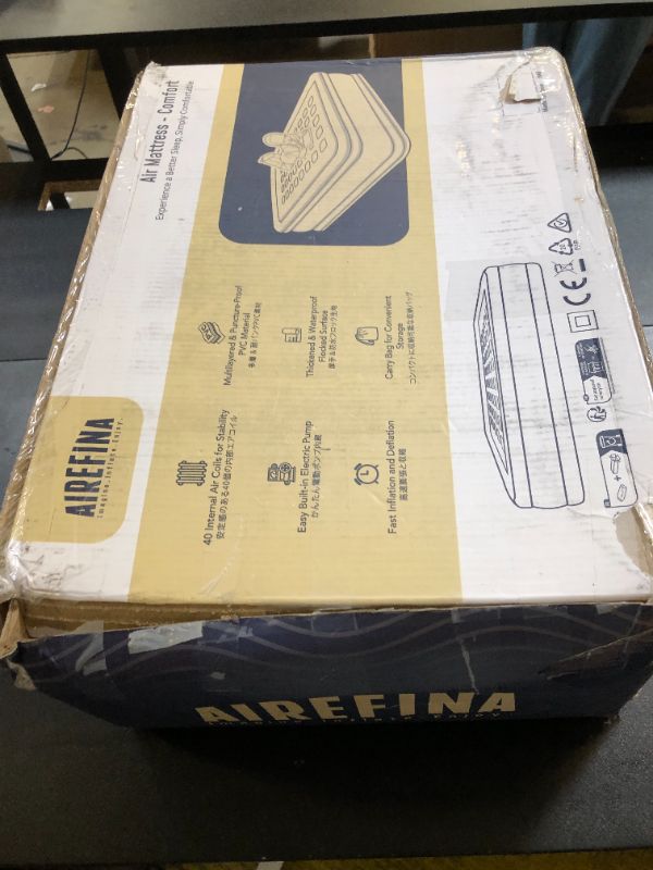 Photo 1 of Airefina Air Mattress Queen with Built in Pump, 18 Raised Comfort Blow Up Mattress with Carrying Bag, Portable Inflatable Mattress for Guest Visit Home, Air Bed Colchones Inflables 750 Lbs Max