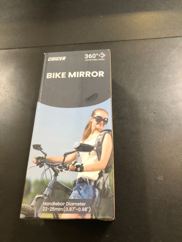 Photo 1 of 2pcs Bike Mirror Handlebar Mount 360° Adjustable, Wide Rear View Mirror Bicycle Mirrors for Handlebars with Scratch Resistant Glass, Bike Rear View Mirror for Scooter, Motorcycle, Bike Accessory