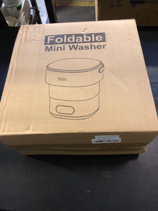Photo 1 of Portable Washing Machine,15L Collapsible Mini Washer with 3 Cleaning Modes Drain Basket Small Foldable Laundry Machine for Travel Camping Dorms RVs Apartments Baby Clothes Underwear Socks Delicates