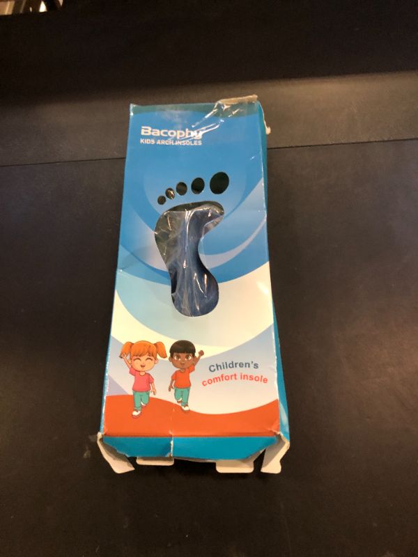 Photo 1 of Bacophy Kids Orthotic Arch Support Shoe Insoles, Children Pu Cushioning Inserts, Shock Absorption Velvet Surfaces Deep Heel Cup Inner Sole for Flat Feet, Plantar Fasciitis, Feet Heel Pain Relief