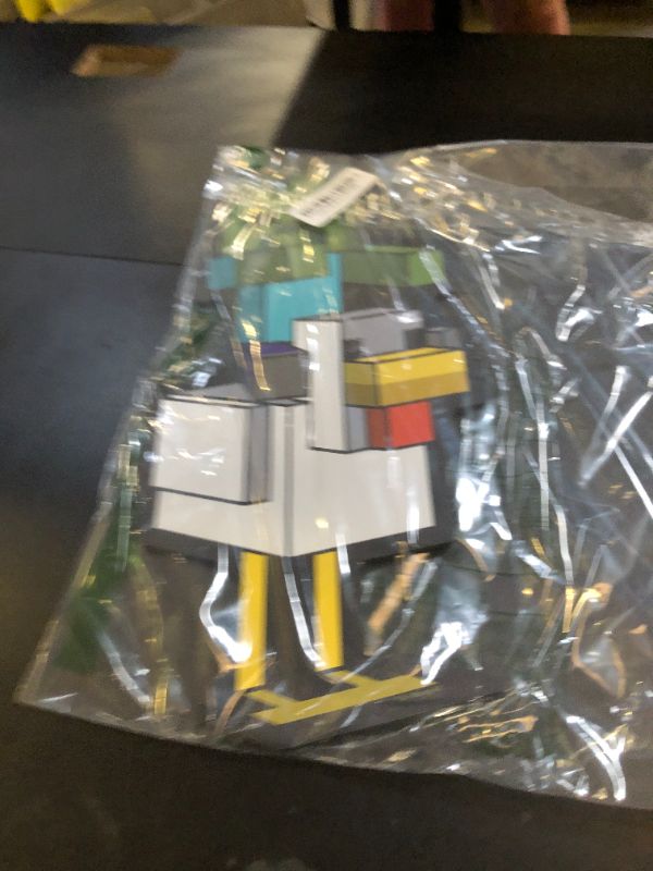 Photo 1 of Minecraft Zombie Chicken Jockey Metal Wall Decor - Fun Minecraft Sign for Bedroom or Game Room