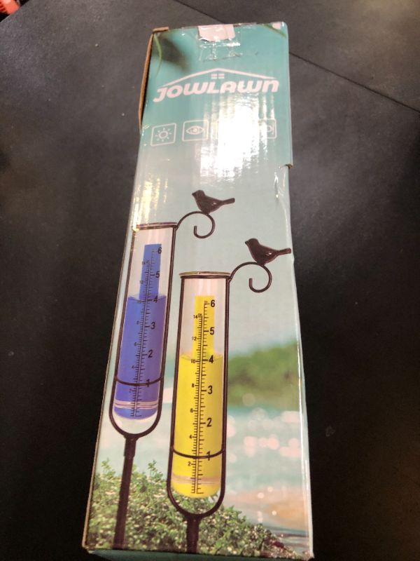 Photo 1 of Jowlawn Rain Gauge, 6" Capacity Rain Gauge Outdoor Best Rated, Rain Gauges for Yard with Stake and Tube Brush, Decorative rain Measure Gauge for Lawn, Garden, Fence Decoration