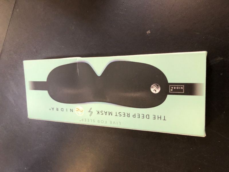 Photo 1 of Nidra Contoured Sleep Mask for Side Sleepers, Zero Pressure Fit, 100% Light Blocking Eye Shades for Sleeping & Travel, Lash Extensions, Adjustable Strap, Ultra-Soft Comfort (Standard Size, Black)