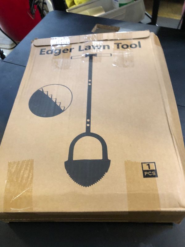 Photo 1 of trydream Lawn Edger Tool, Half Moon Tooth Edger with T-Grip Handle, 40-Inch Long Handled Sidewalk Grass Edger for Precise Lawn Edging and Land scaping