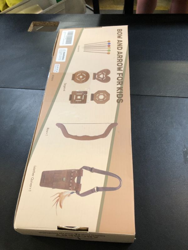 Photo 1 of Ohanniewa Bow and Arrow for Kids Wooden Archery Toy for Aged 3+, Archery Set with 6 Arrows,Targets and Quiver, Indoor and Outdoor Toys for Children Boys & Girls