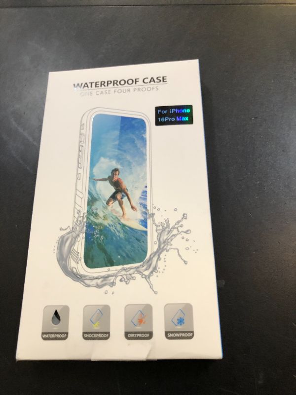 Photo 1 of Cozycase for iPhone 16 Pro Max Case Waterproof - 360 Heavy Duty with Screen/Camera Protector Shockproof IP68 Underwater Dustproof Water Shock Proof Full Body/Front and Back Case Black/Frosted Clear