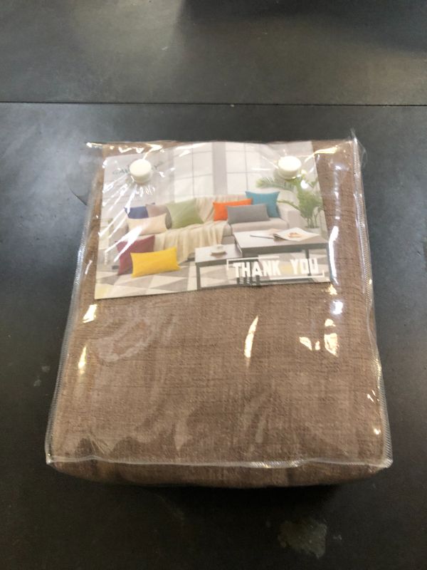 Photo 1 of GAWAMAY Decorative Square Throw Pillow Covers Set of 2, Super Soft Chenille Farmhouse Fall Pillowcase for Living Room Bedroom Sofa Couch Home Decoration Cushion Cover Taupe Grey 55x55cm/22x22