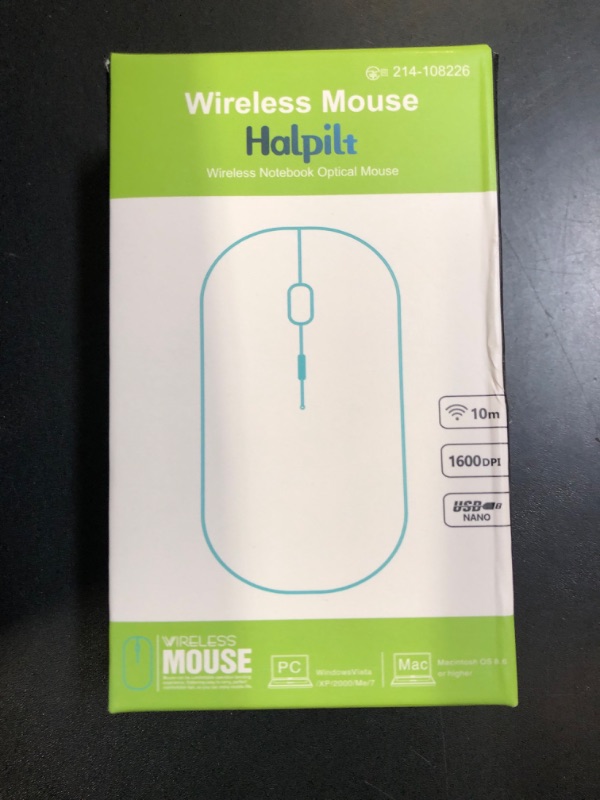 Photo 1 of Halpilt Wireless Mouse Chargeable Portable Silent USB and Type-C Dual Mode Wireless Mouse 3 Adjustable DPI for Laptop, Mac, Android, PC (Q23S Black) (Grey)