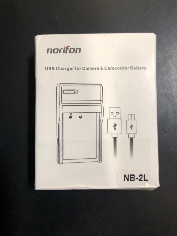 Photo 1 of Norifon NB-2L USB Charger for Canon EOS 350D 400D Optura 30 40 50 500 PowerShot G7 G9 S40 S45 S50 S60 S70 S80 ZR100 ZR200 ZR500 ZR800 ZR830 ZR900 ZR960 MV800 MV830i MV960 Camera and More