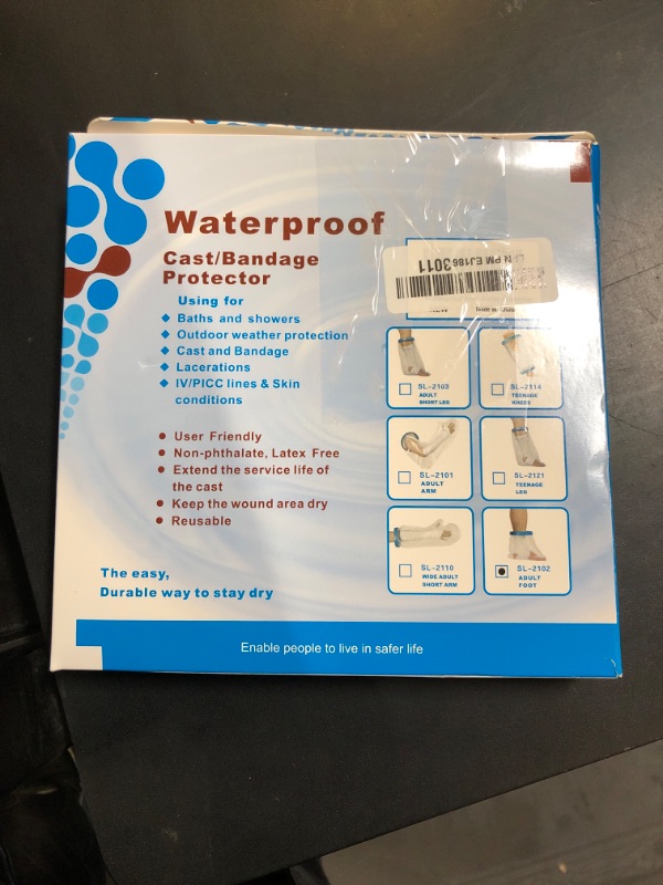 Photo 1 of 100% Waterproof Foot Cast Cover Wound Protector for Shower Bath, Watertight Cast Bag Covers for Broken Surgery Foot, Wound and Burns - Reusable [2025 Upgrade]